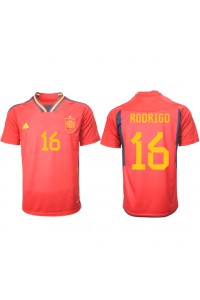 Spania Rodri Hernandez #16 Fotballdrakt Hjemme Klær VM 2022 Korte ermer